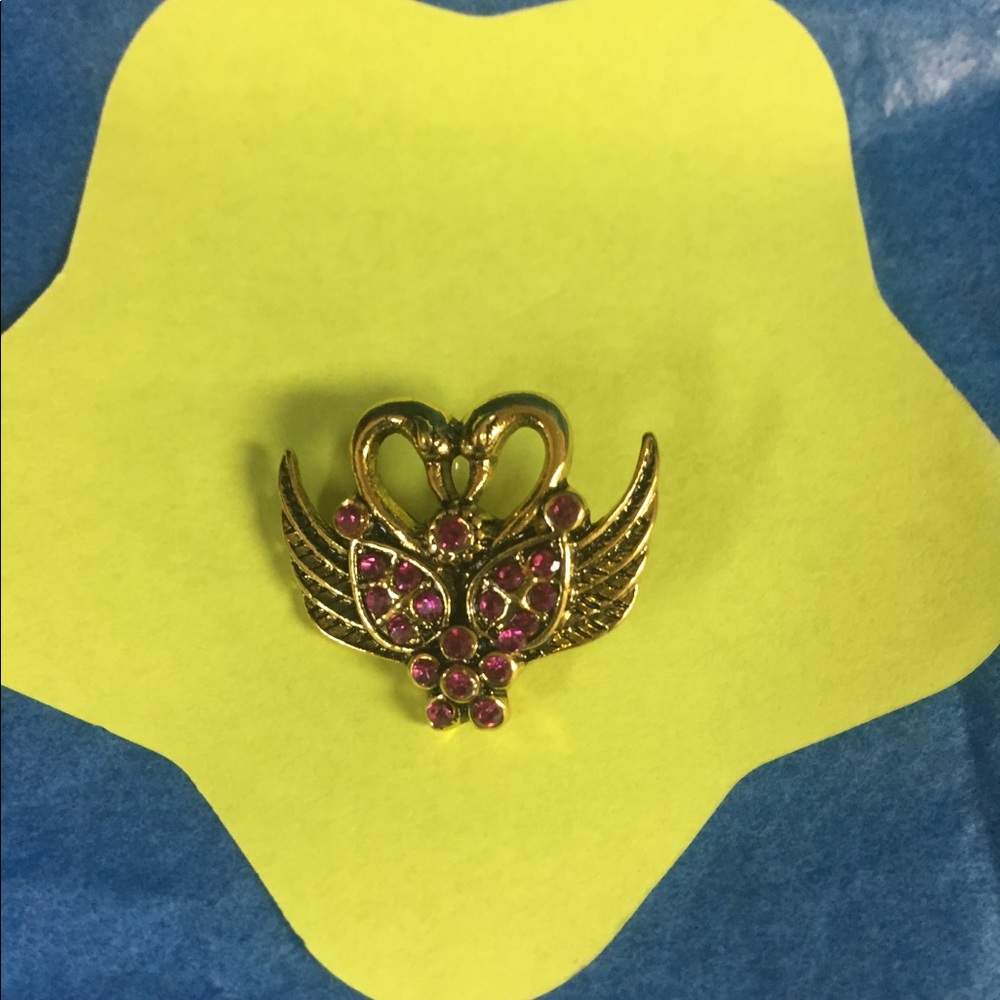 18mm Gold swans Snap Button